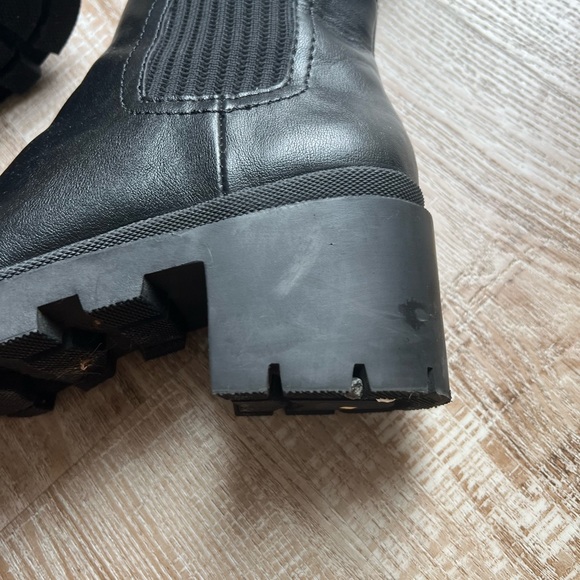 Steven by Steve Madden Black Lug Sole Booties - Picture 8 of 8